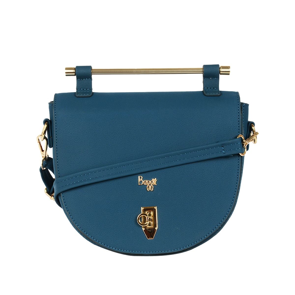 Buy Baggit Flit Green Small Saddle Handbag Online