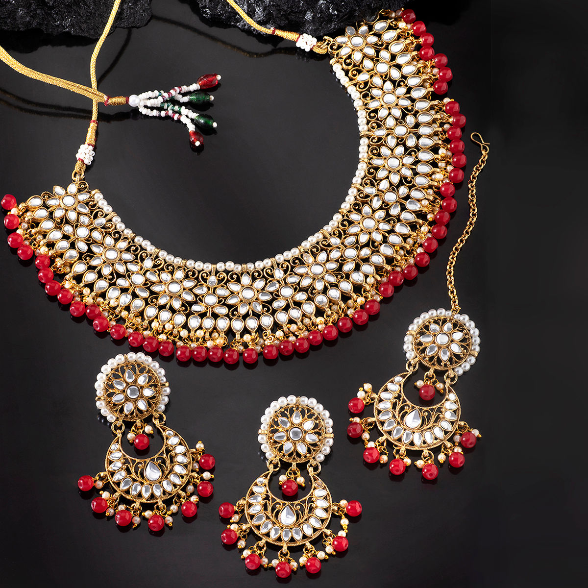 Buy Red Earrings for Women by Jewels Galaxy Online  Ajiocom