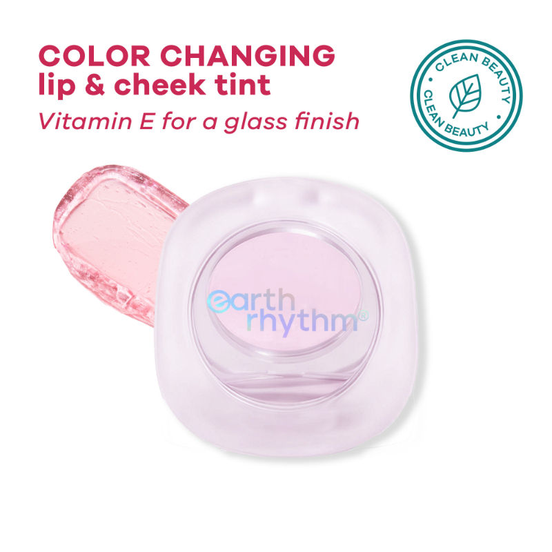 Earth Rhythm Glass Tint pH Activated Lip & Cheek Tint, Blendable, Moisturising and Non-greasy