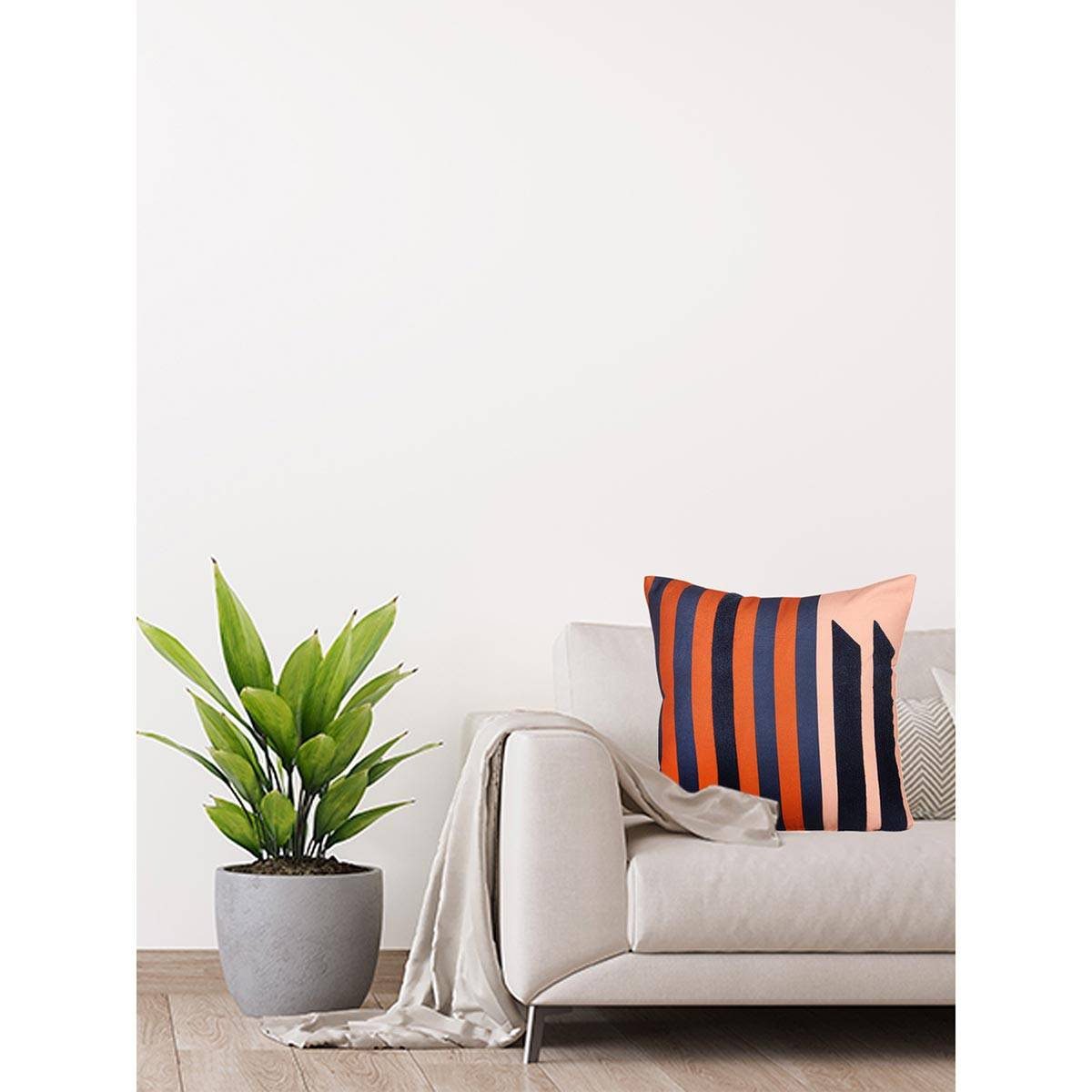 Sivya by Home Cushion Cover Printed And Embroidered Square Multicolour Pack Of 1