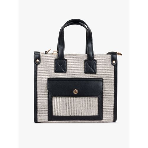 Buy Kazo Two Tone Canvas Satchel Bag Black Online