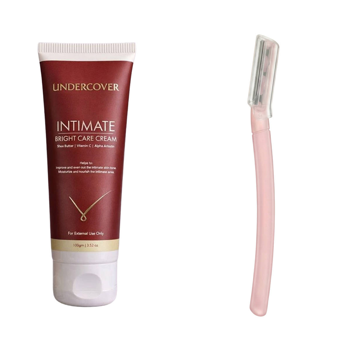 Undercover Women Face Razor & Intimate Bright Care Cream Combo