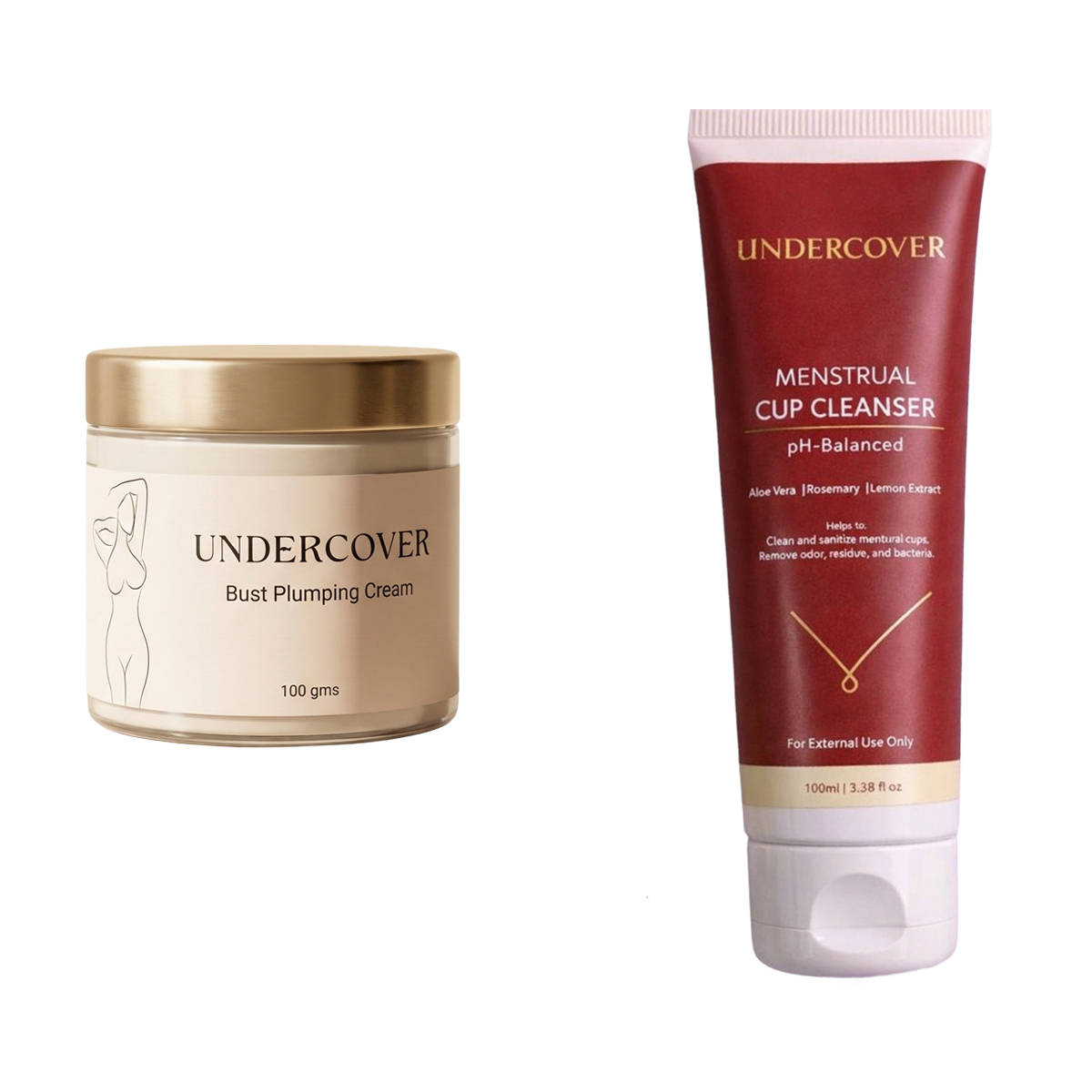 Undercover Bust Plumping Cream & Menstrual Cup Cleanser Combo
