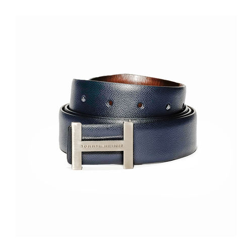 Buy Tommy Hilfiger Cristobal Plus Reversible Mens Leather Belt Solid Navy  Brown Large 8903496146387 Online