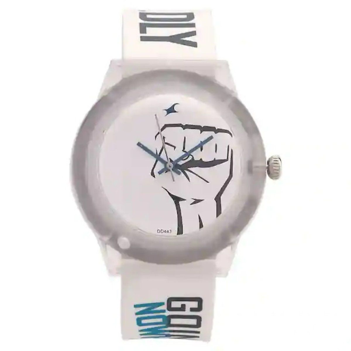 Fastrack Trendies Quartz Analog White Dial Plastic Strap Watch for Girls