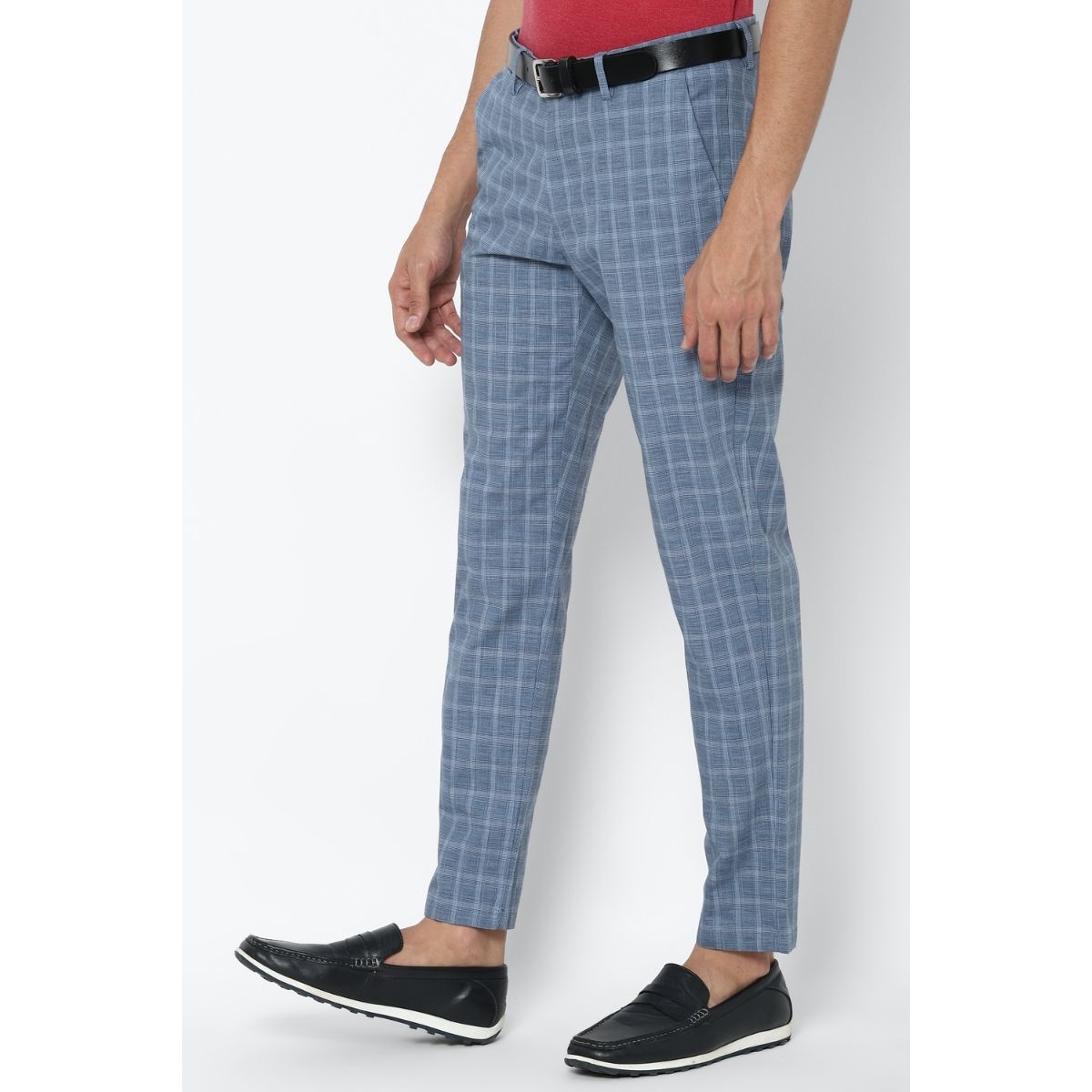 Buy Men Grey Regular Fit Solid Casual Trousers Online - 749782 | Allen Solly