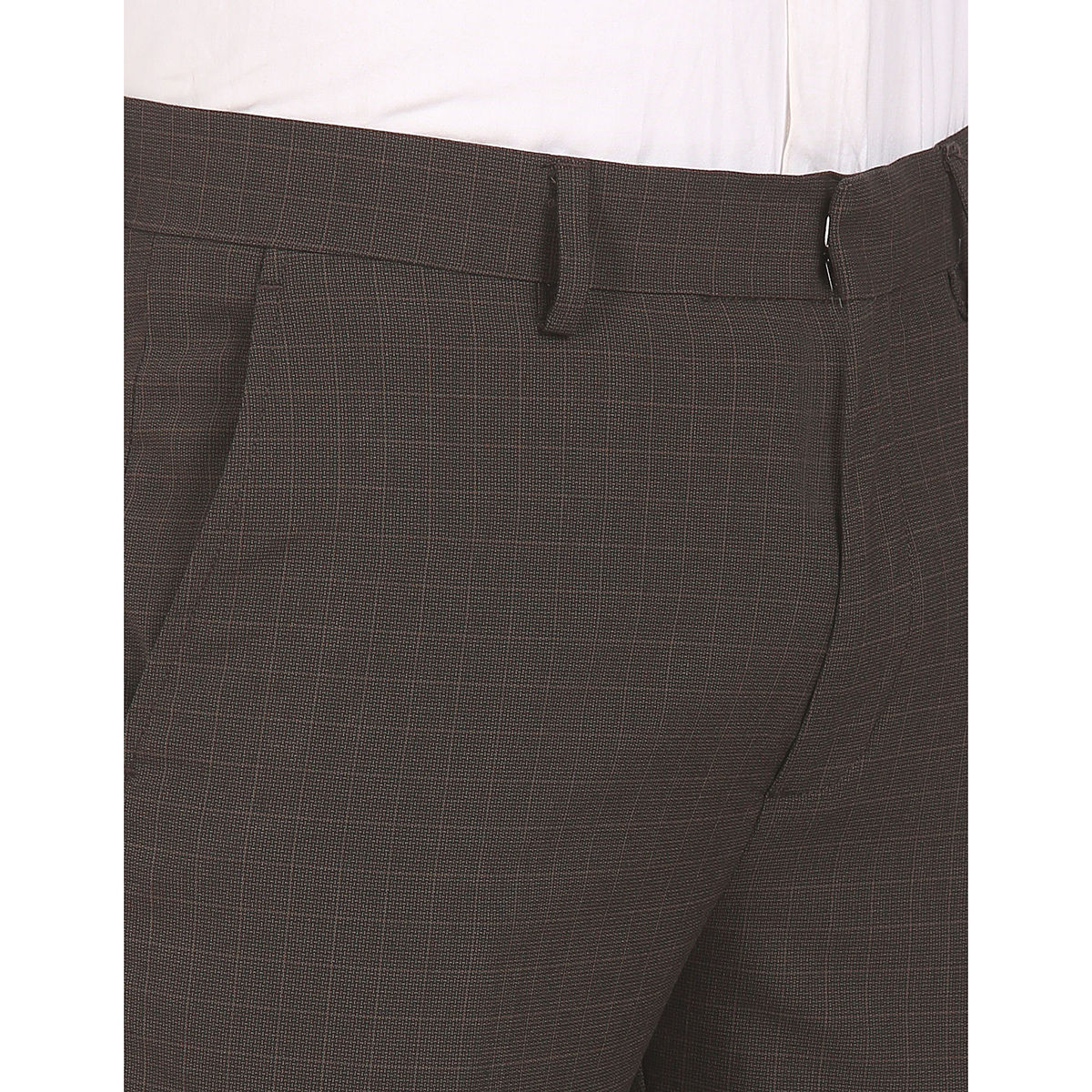 Buy Arrow Newyork Jackson Super Slim Fit Heathered Trousers - NNNOW.com