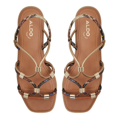 Aldo Women Brown Flat Sandals (UK 2)