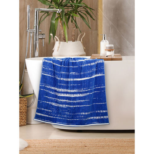 My Trident Soft Comfort Fashion Towel Cotton Bath Towel 500 GSM Shibori (L)