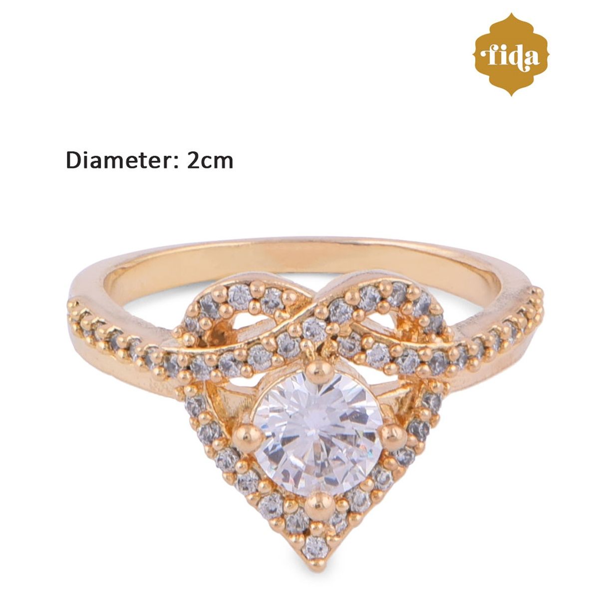 Buy SK Adjustable Ladies Ring Exclusive Collection Valentine American  Diamond Studded Gold Plated Free Size Fashionable Fashion Jewellery for  Women, Girls, Girlfriend & Wife -SKFR1525G Online at Best Prices in India -