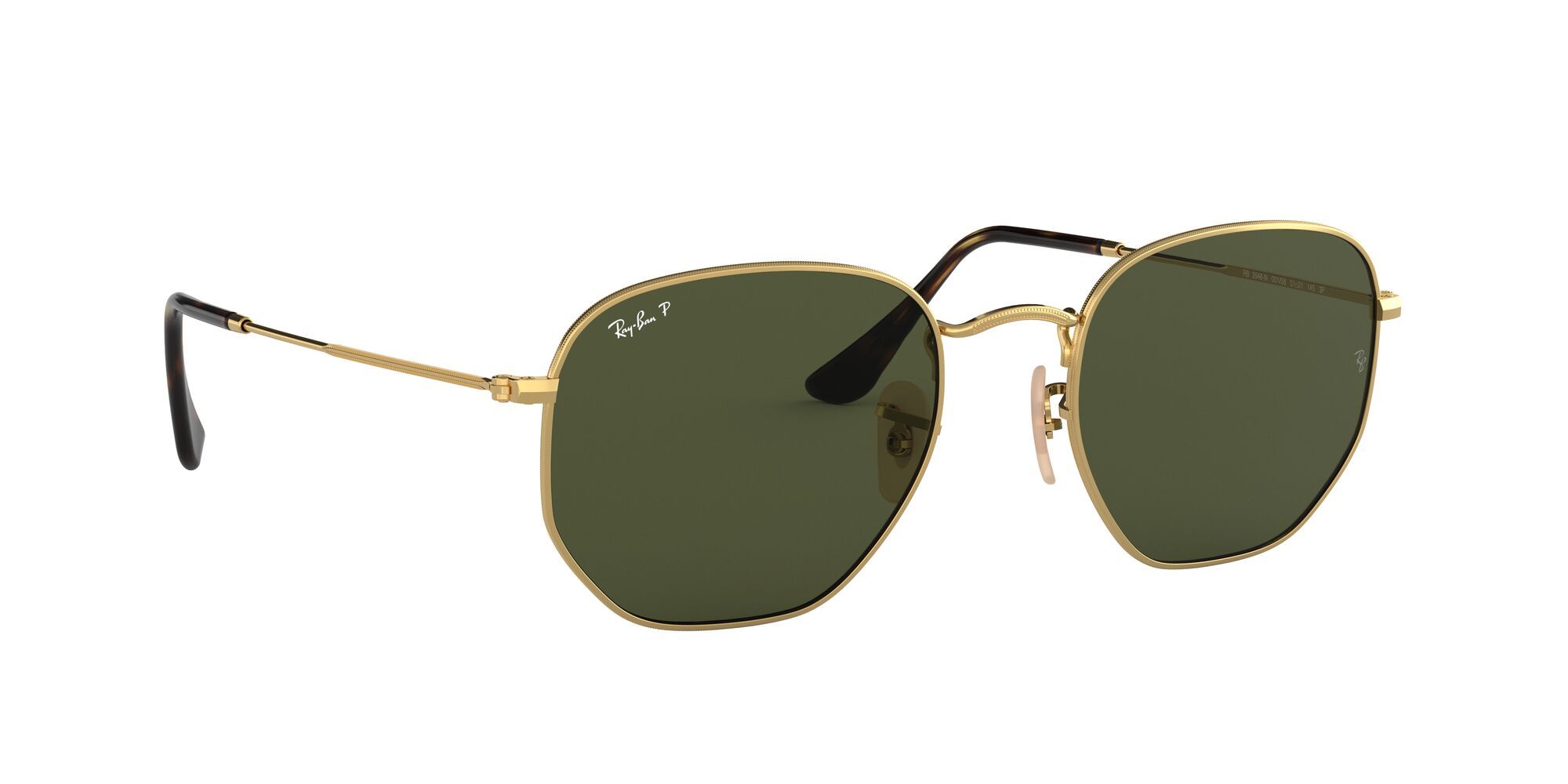 Ray-Ban 0RB3548N Green Polarized Icons Round Sunglasses (55 mm): Buy ...