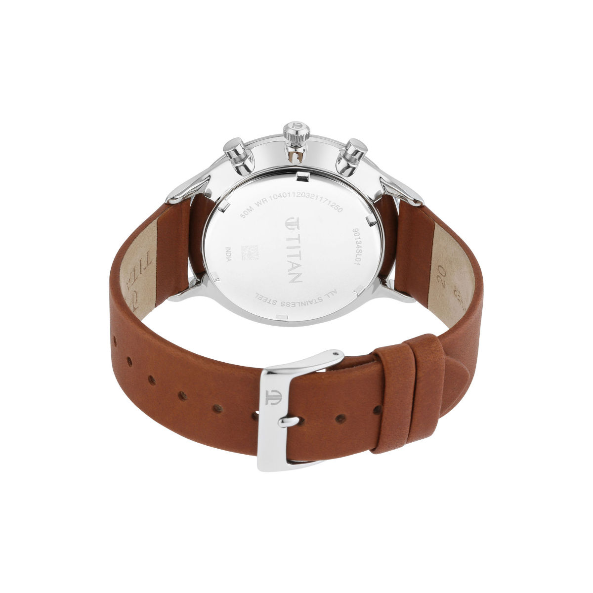 Titan light leather online watch