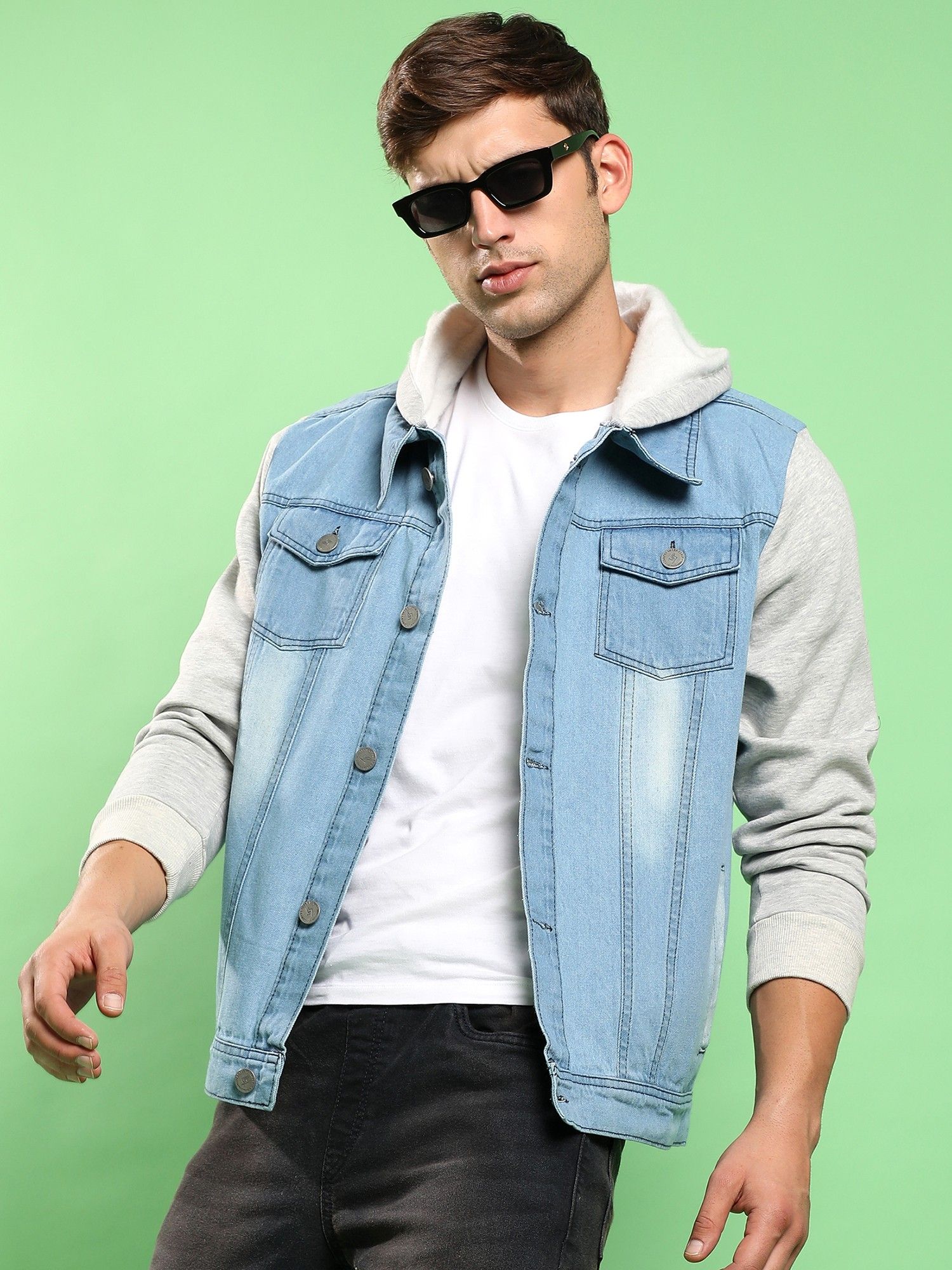 Buy Men's Solid Stylish Casual Denim Jacket Online at Bewakoof