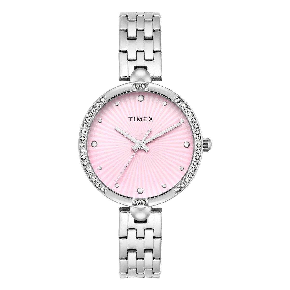 Timex Women Pink Round Dial Analog Watch -TWEL22600 (M)