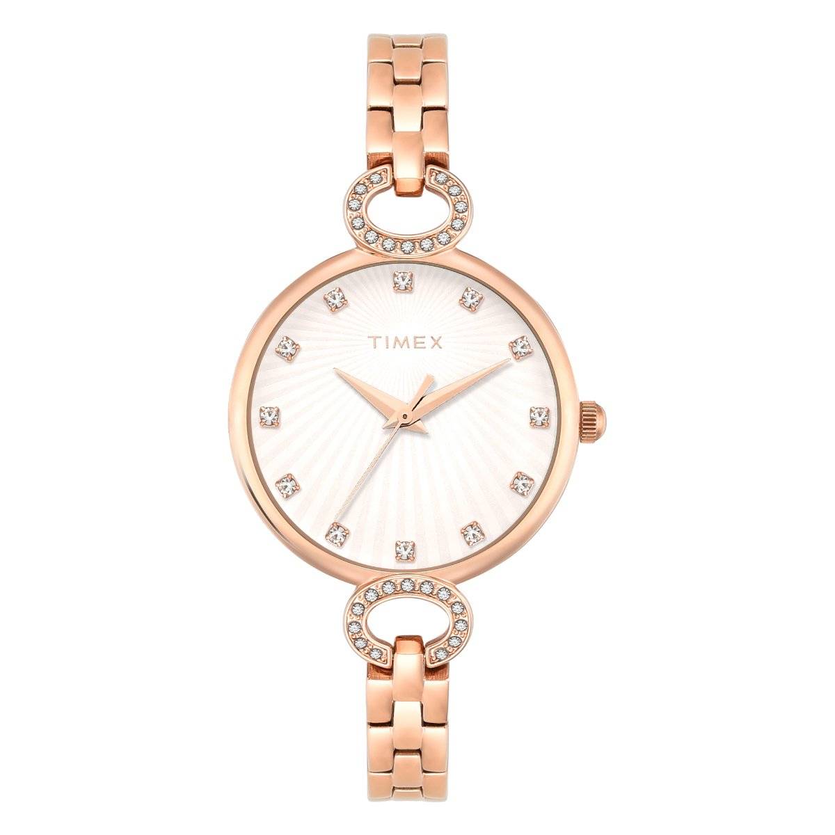 Timex Women White Round Dial Analog Watch -TWEL22701 (M)