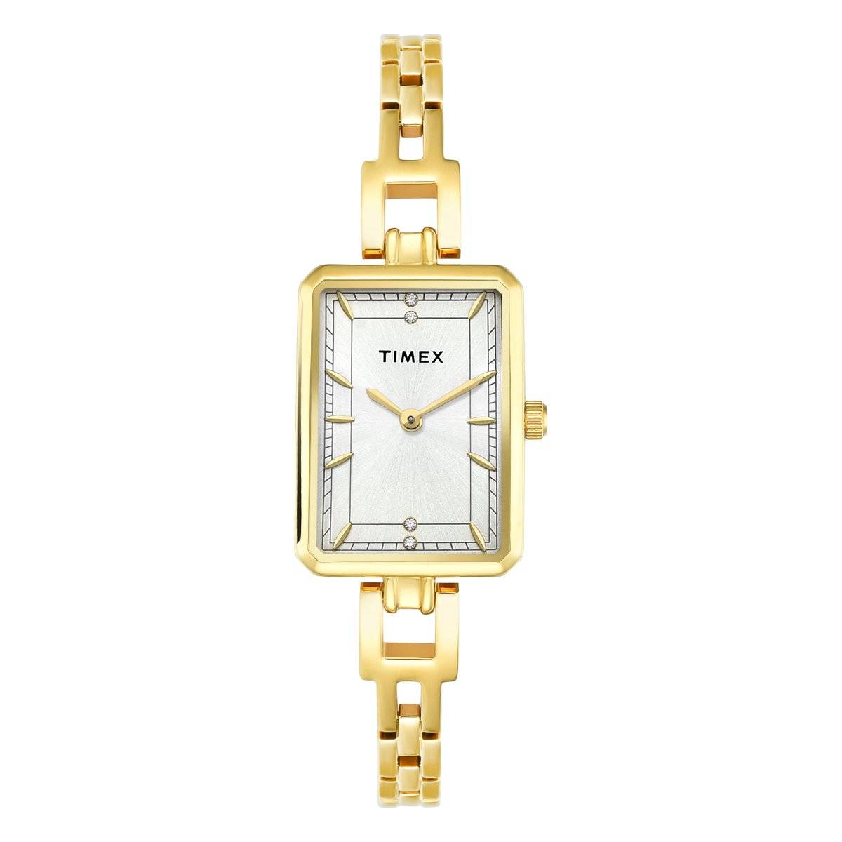 Timex Women Silver Rectangular Dial Analog Watch -TWEL22801 (M)