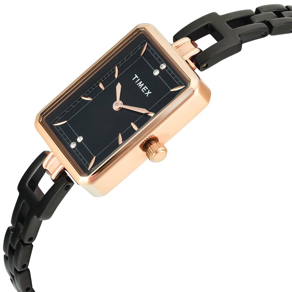 Buy Timex Women Black Rectangular Dial Analog Watch -TWEL22803 (M) Online