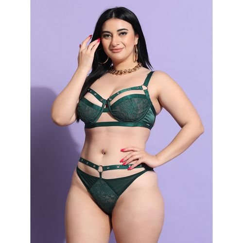Curvy Love Plus Size Premium Bra with Panty (Set of 2) (36D)