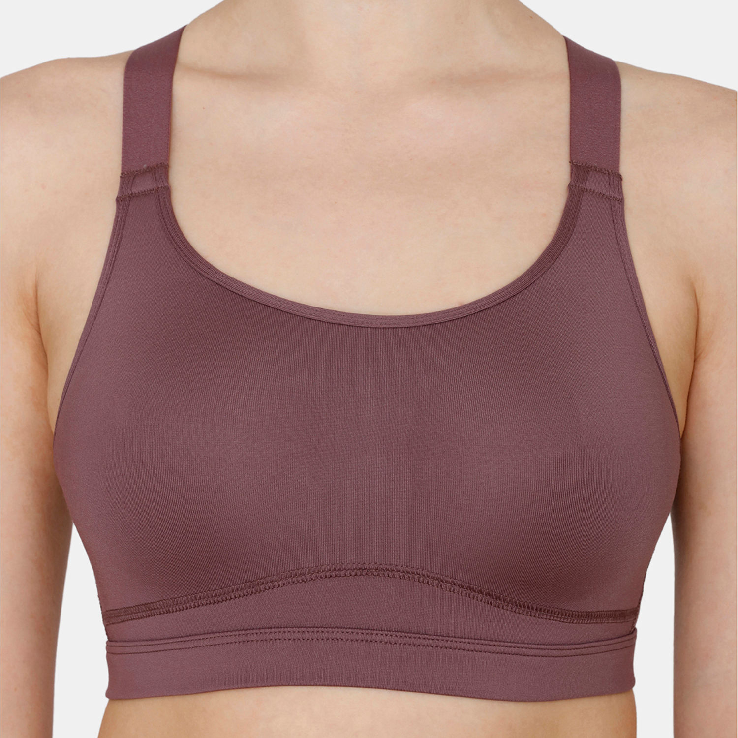 Zivame Nouveau Soft Back Open Sports Bra Flint Purple Buy Zivame