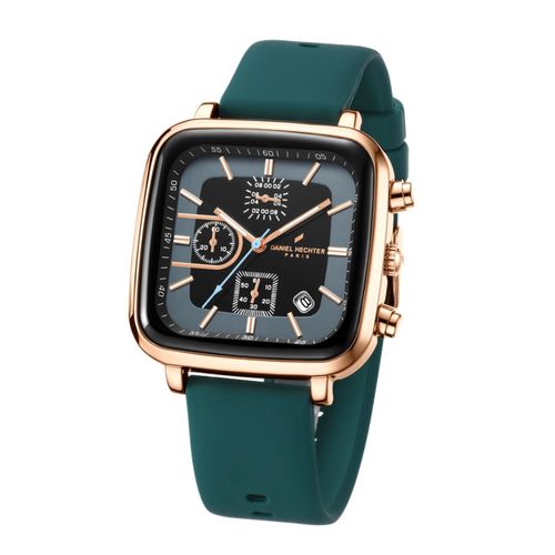 Buy Daniel Hechter Men Silicone Green Dial Analog Watch DHM1002