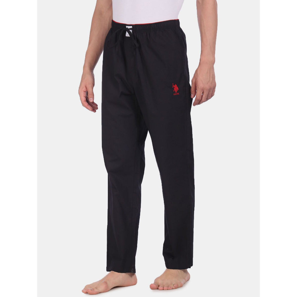 Buy U.S. Polo Assn. Textured Denver Fit Casual Trousers - NNNOW.com