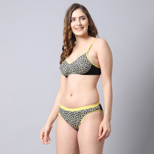 Pure Cotton Floral Bra Panty Set at Rs 65/set in New Delhi