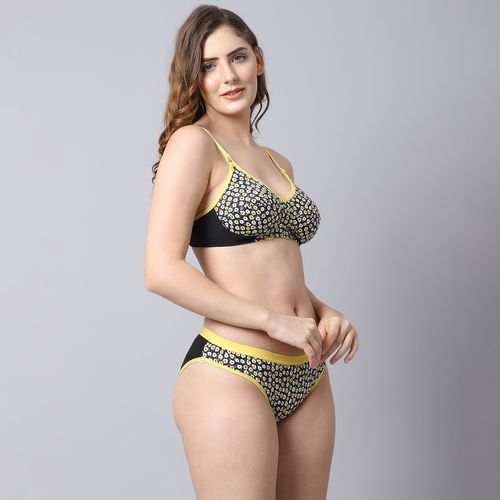 Pure Cotton Floral Bra Panty Set at Rs 65/set in New Delhi