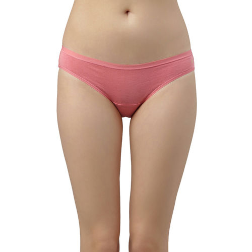 Buy Enamor Women's Quick Dry Full Coverage & Low Waist Bikini Panties -  Pink online