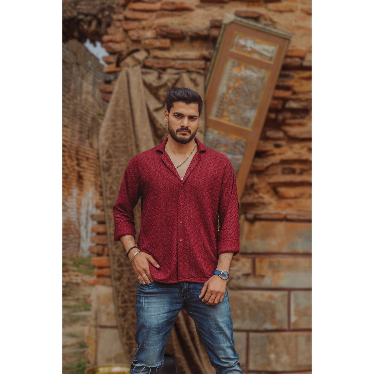 トップス Butcher Products Java rayon shirt LS 14H Butcher Products Java rayon shirt LS 14H Butcher Products Java