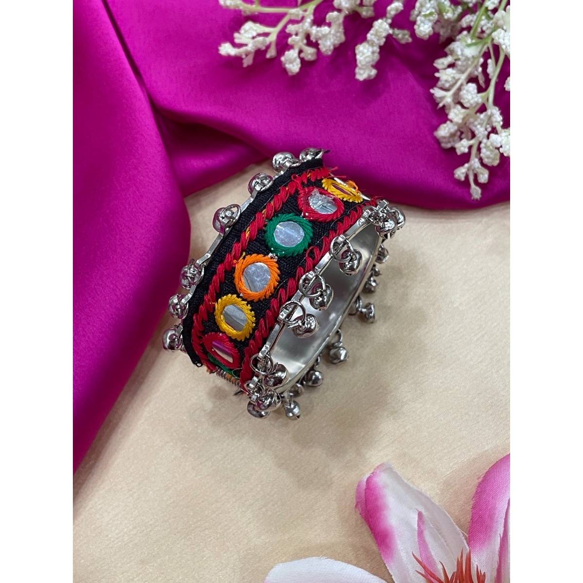 Digital Dress Room Mirror & Thread Work with Ghungroo Bracelet Rakhi