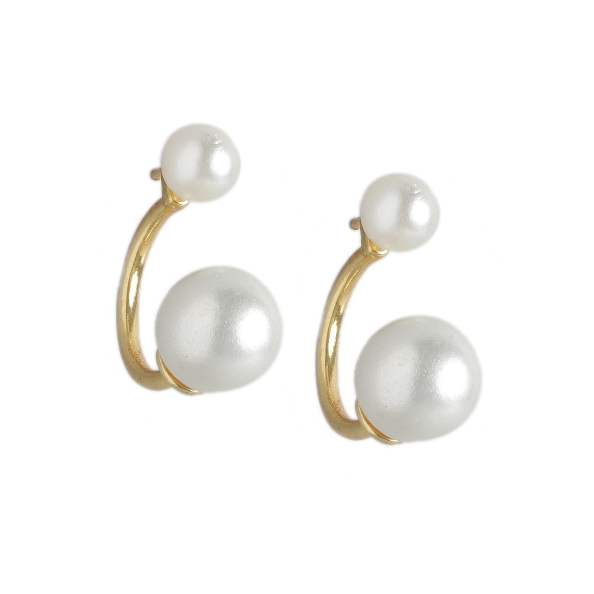 Buy Carlton London 18kt Gold Plated And White Pearl Contemporary Half 