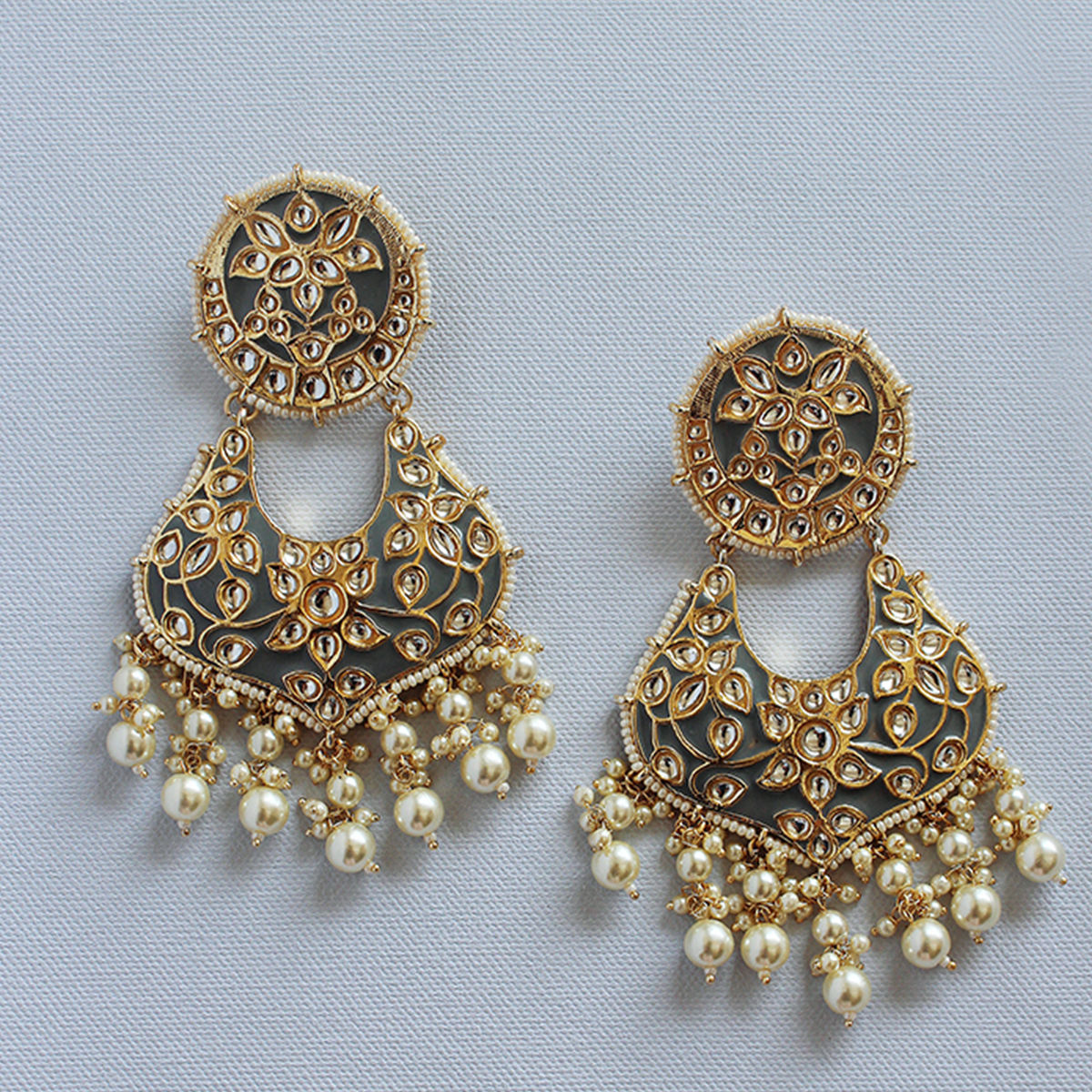 Buy Tipsyfly Maya Grey Earrings Online