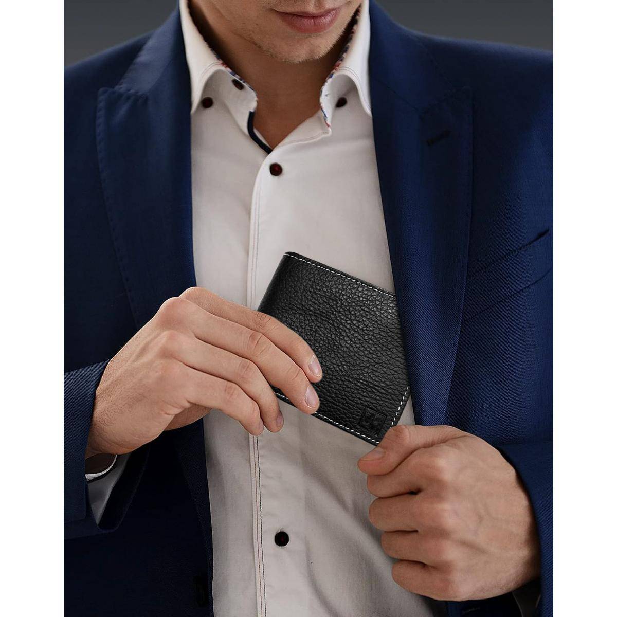 Cimoni Genuine Leather Men Black Wallet