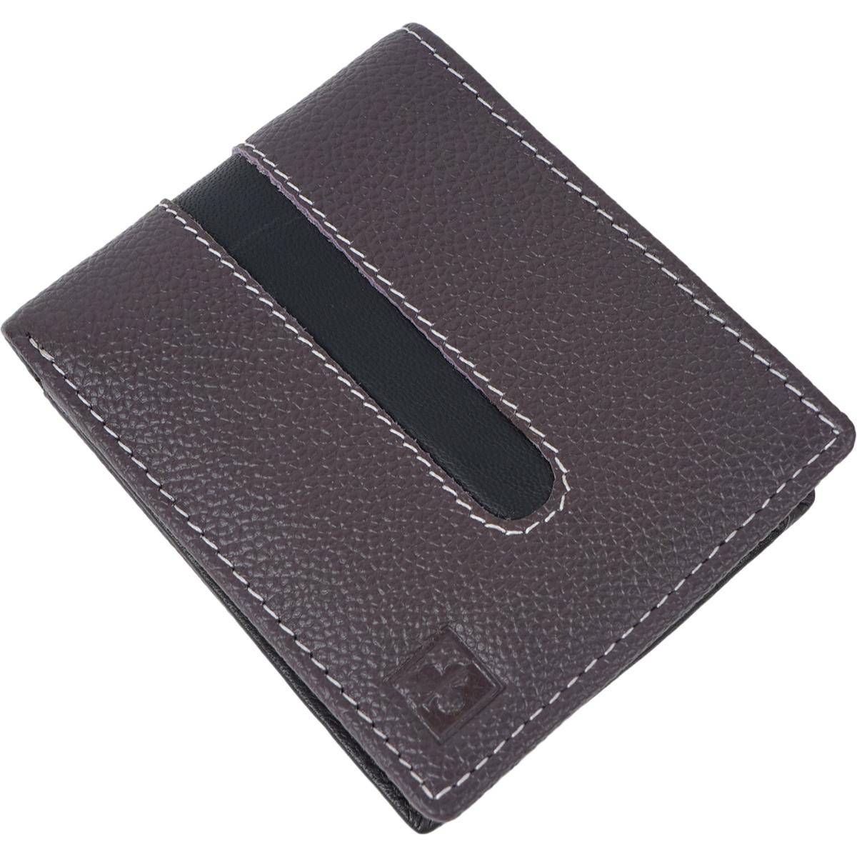 Cimoni Classic Leather Ultra Slim Strong Stitching Brown Wallet