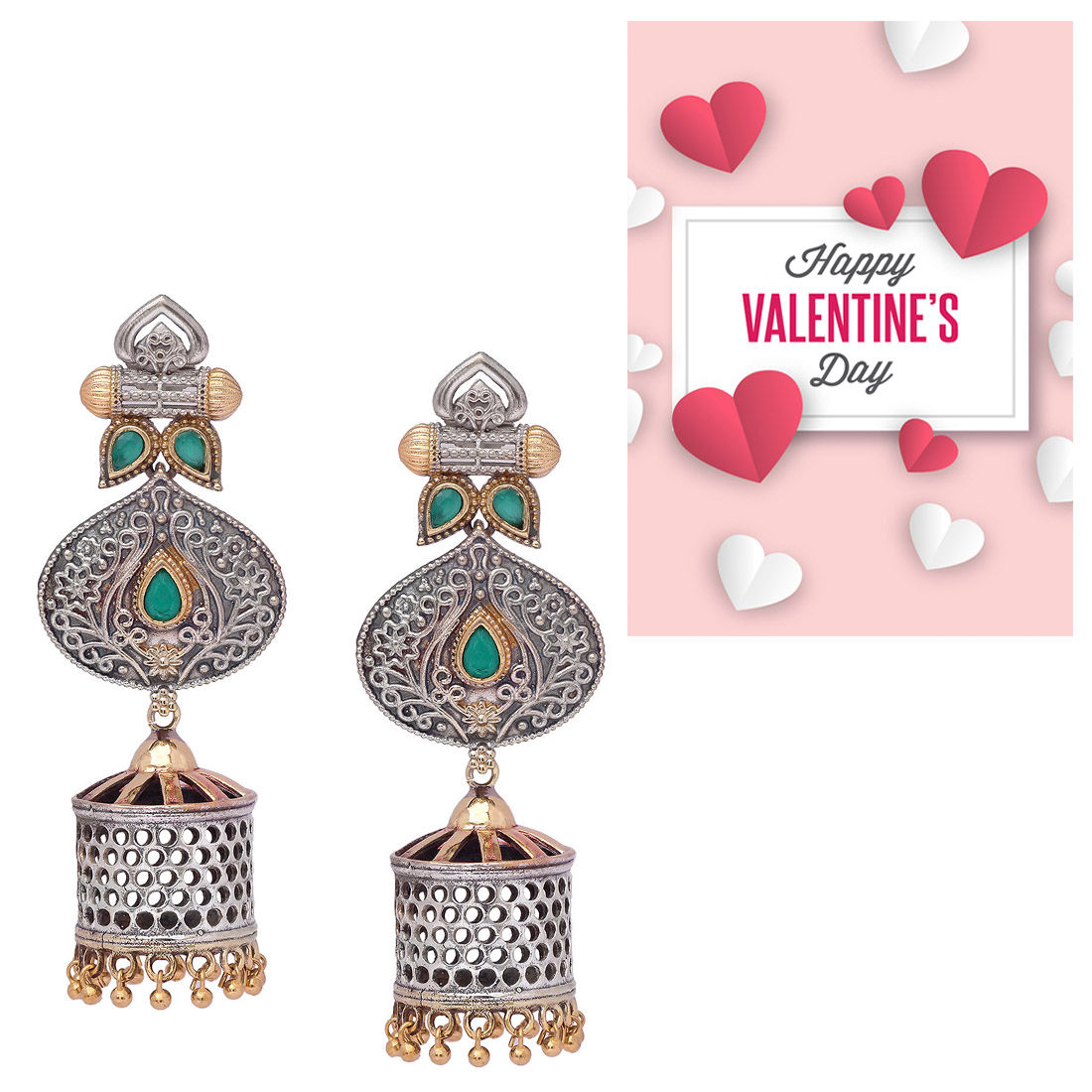 Modern Meenaakari Earrings with Floral Design and Enamel Work  Gift for  Girlfriend  Phulkari Enamel Dangler Long Earrings by Blingvine