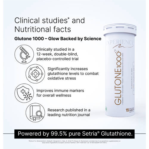 Buy Glutone 1000 Setria L-Glutathione & Vitamin C Effervescent Tablets For Skin Brightening Online
