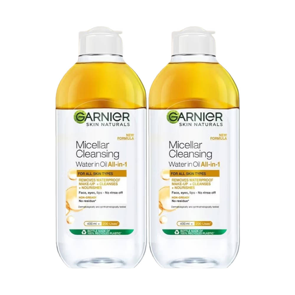 Garnier Micellar Oil-Infused Cleansing Water For Cleansing & Make-Up Removal- Pack Of 2