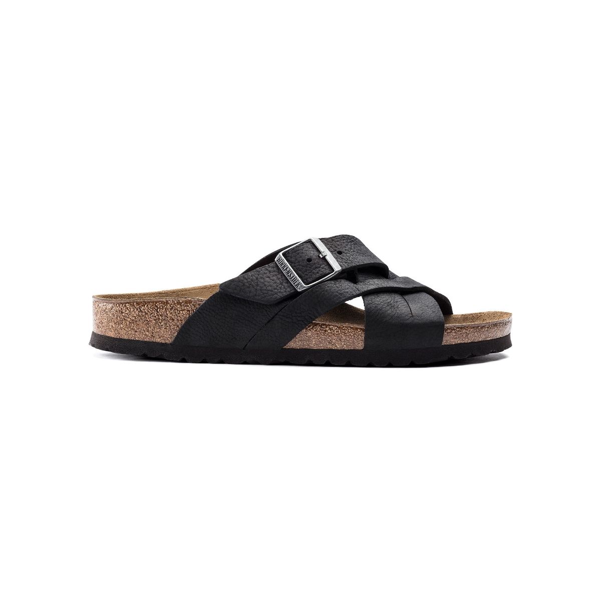 Buy Birkenstock Lugano Black Solid Regular Width Sandals Online