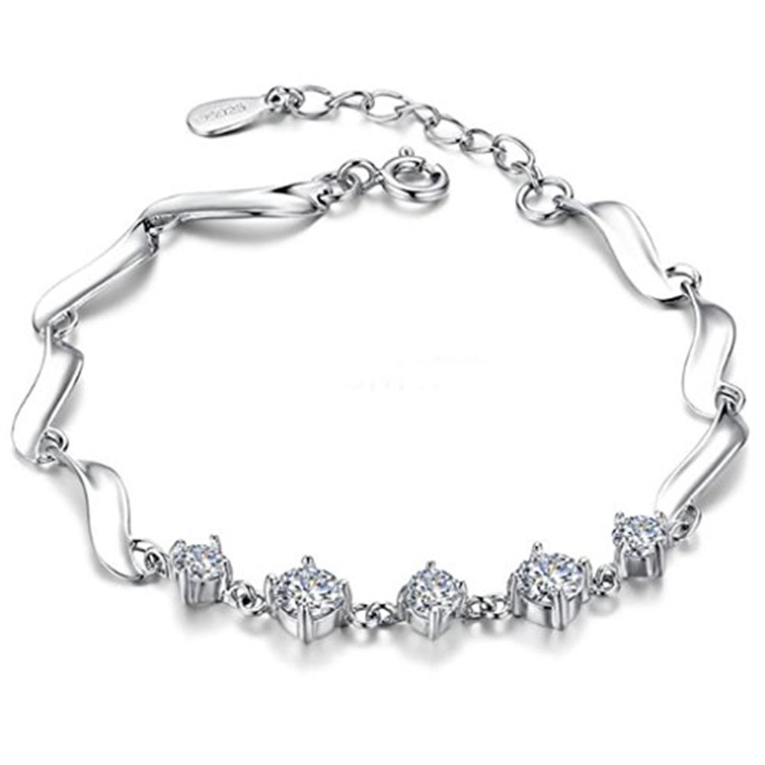 Buy Silver Colour American Diamond Bracelets, Kada Bangles Set For Stylish  Women Online | Anuradha Art Jewellery