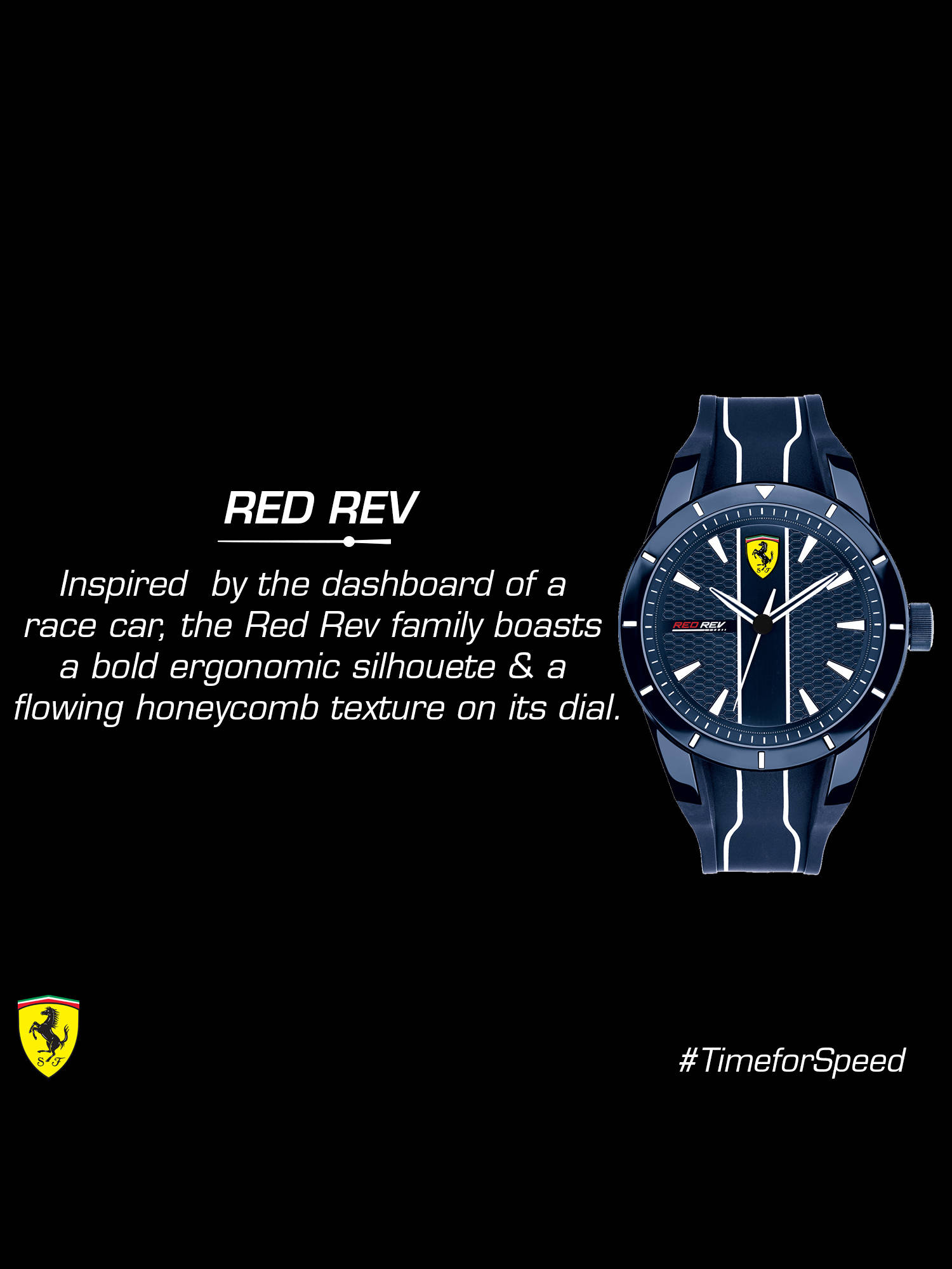 Ferrari Red Rev 腕時計 ネイビー 0830541 【公式通販】