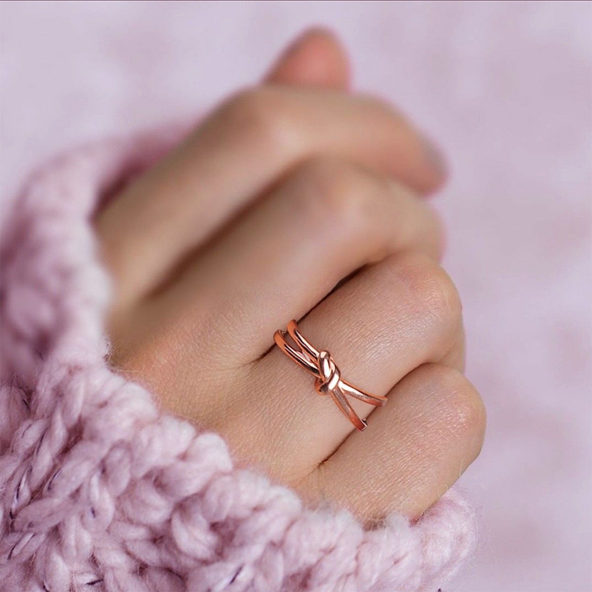 brushed rose gold ring        <h3 class=