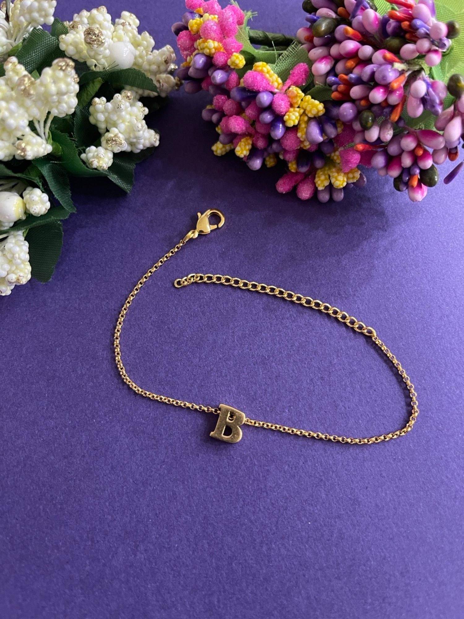 Digital Dress Room Letter B Name Bracelet Rakhi