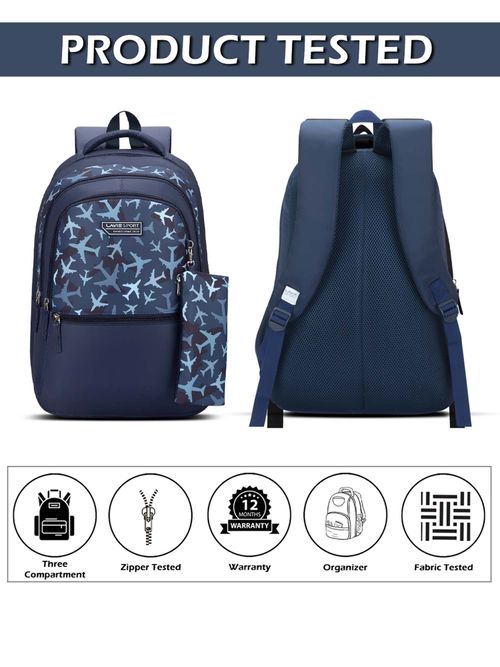 Buy Lavie Sport Unisex Aerospace 15 Inch Laptop Backpack (Navy Blue) (L)  Online