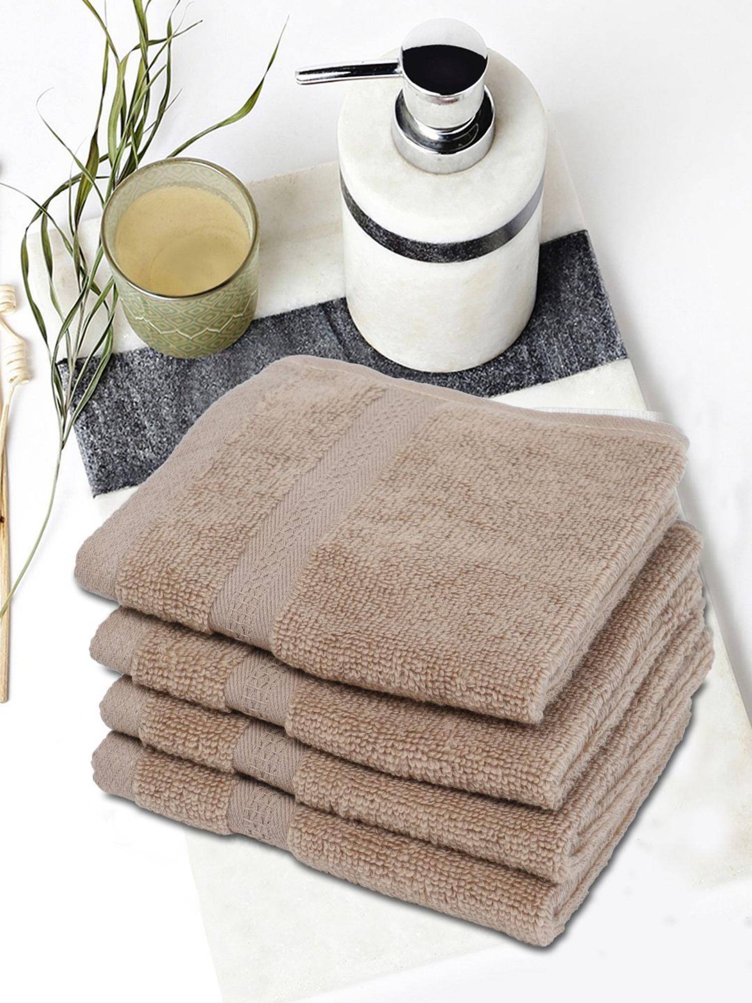 BIANCA Beige Ultra Soft Zero Twist 100% Cotton Towel (Pack of 4)