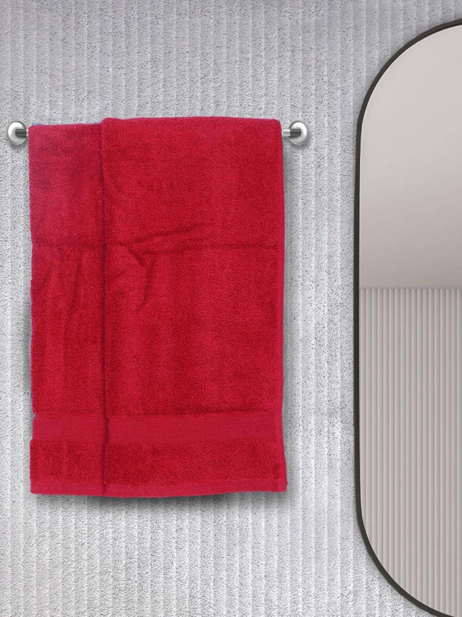 BIANCA Red Ultra Soft Zero Twist 100% Cotton Towel (Pack of 2)