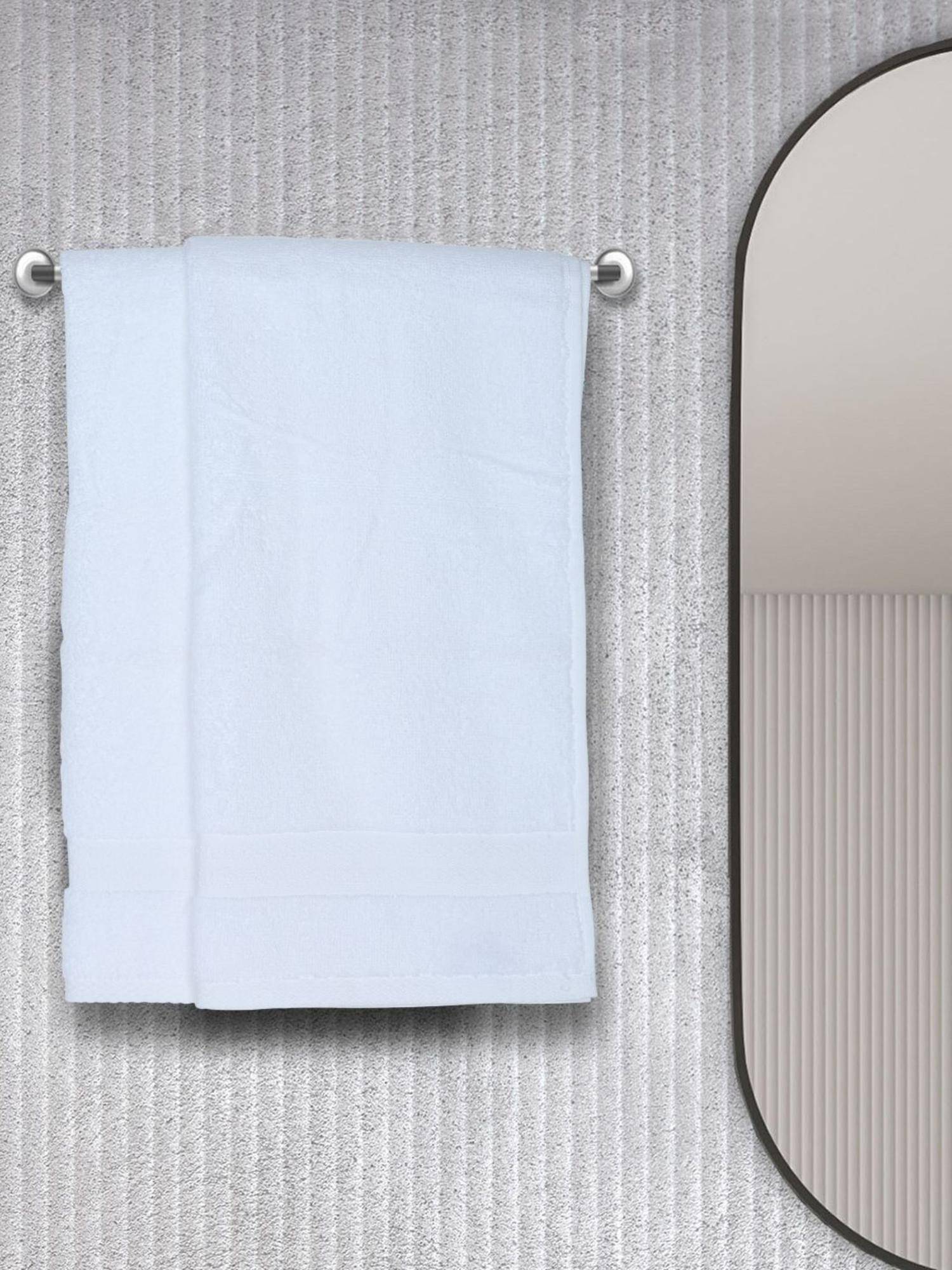 BIANCA White Ultra Soft Zero Twist 100% Cotton Towel (Pack of 2)