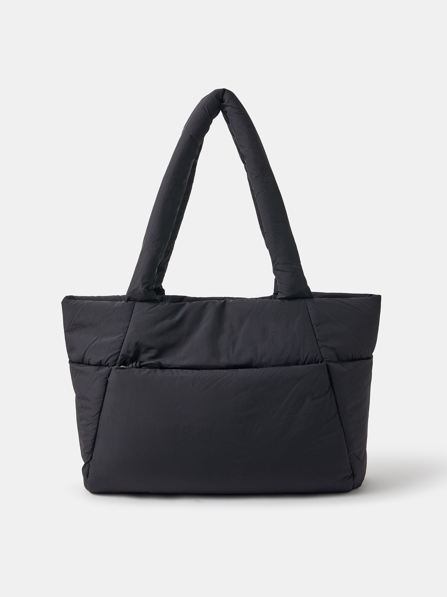 Buy Accessorize London Women's Black Padded Quilted Tote Bag Online