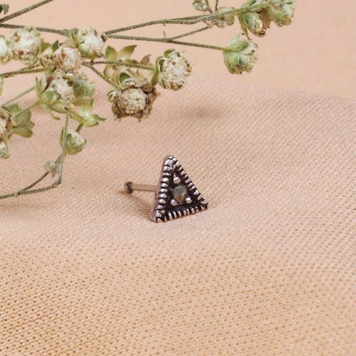 Buy Giva 925 Oxidised Silver Triangle Nose Pin For Women And Girls