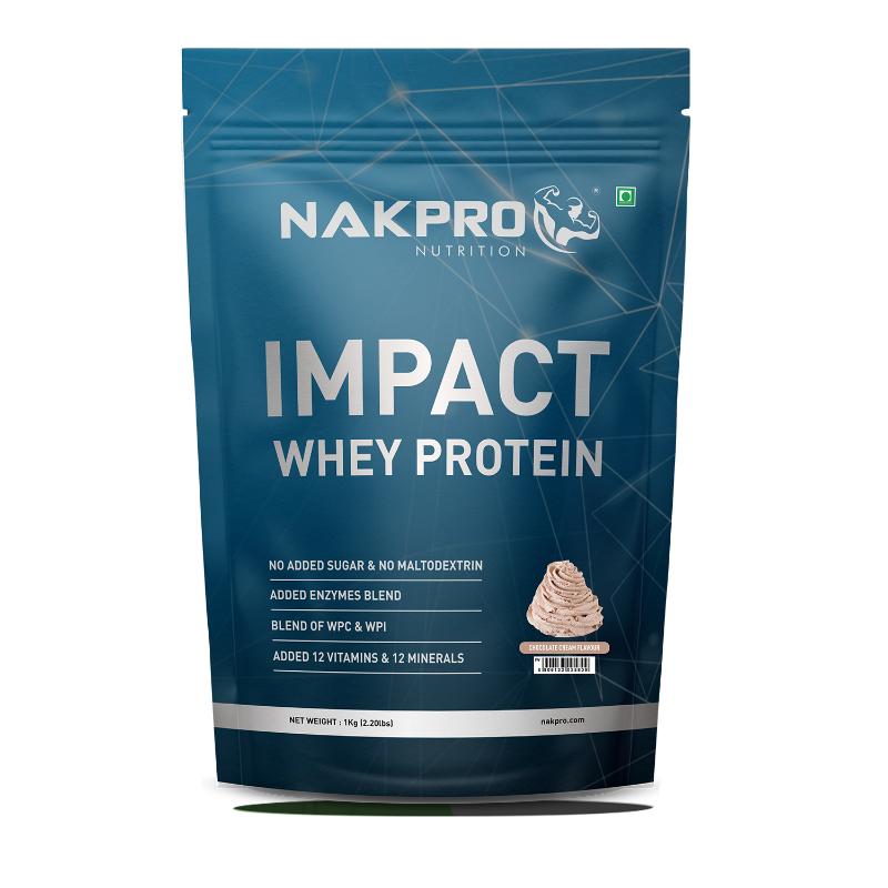 NAKPRO Impact Whey Protein Powder - Cream Chocolate