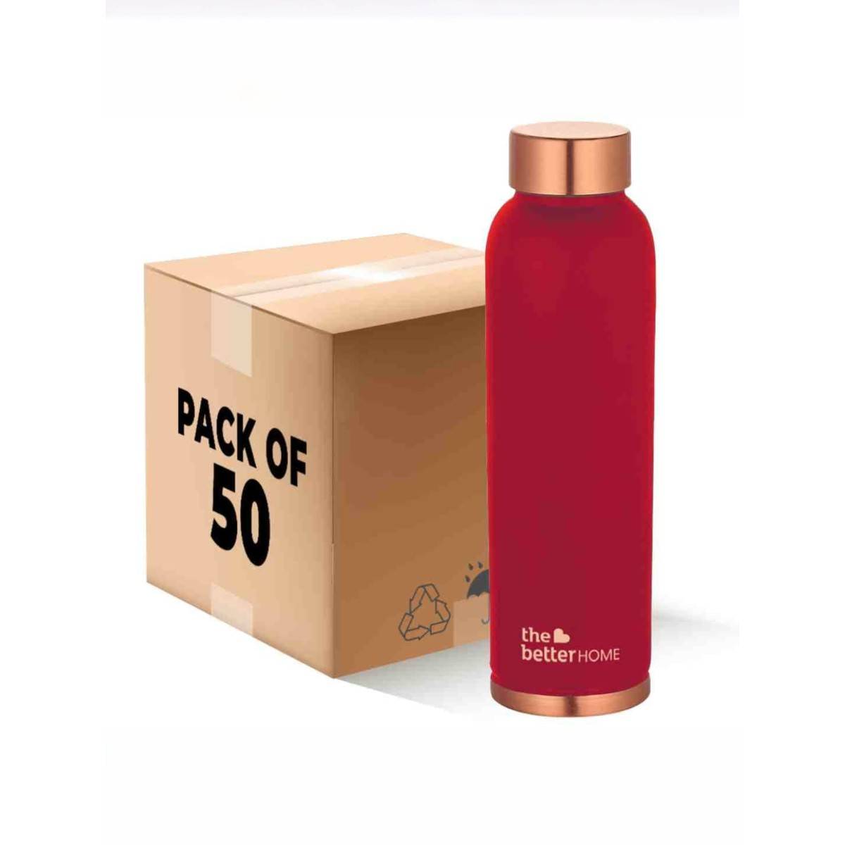 The Better Home Copper Bottle 950 Ml- Maroon (50Pcs)